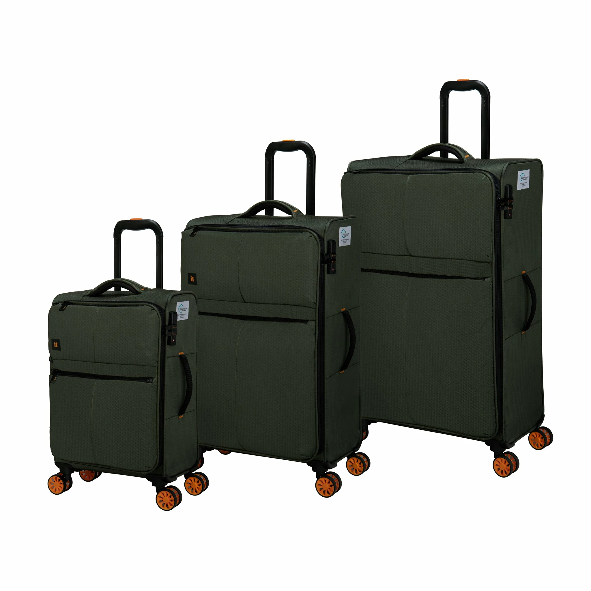 IT Luggage Lykke - 3pc Set (Rifle Green) 3 IT Luggage Lykke - 3pc Set (Rifle Green)