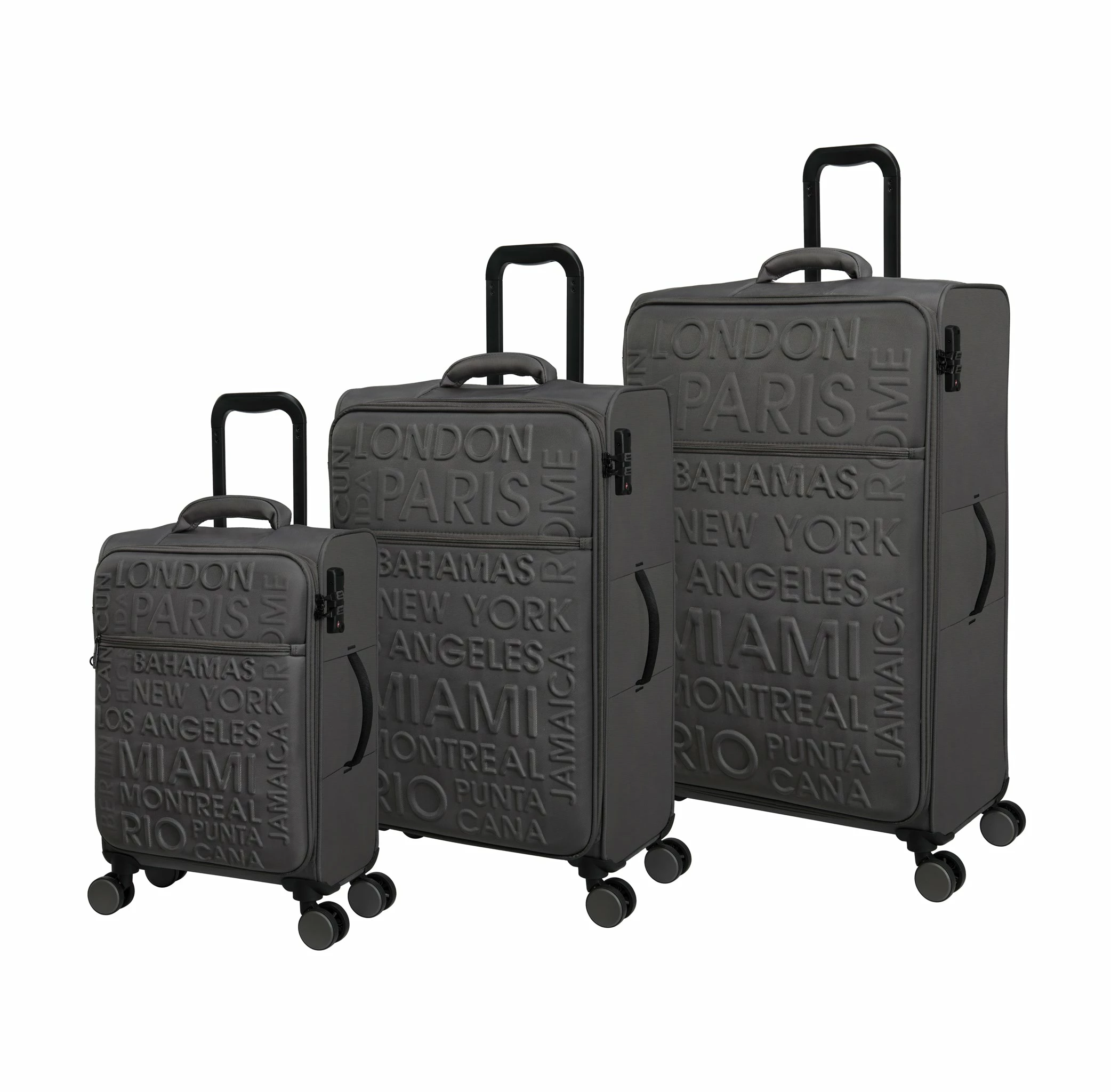IT Luggage Citywide - 3pc Set (Charcoal) 3 IT Luggage Citywide - 3pc Set (Charcoal)