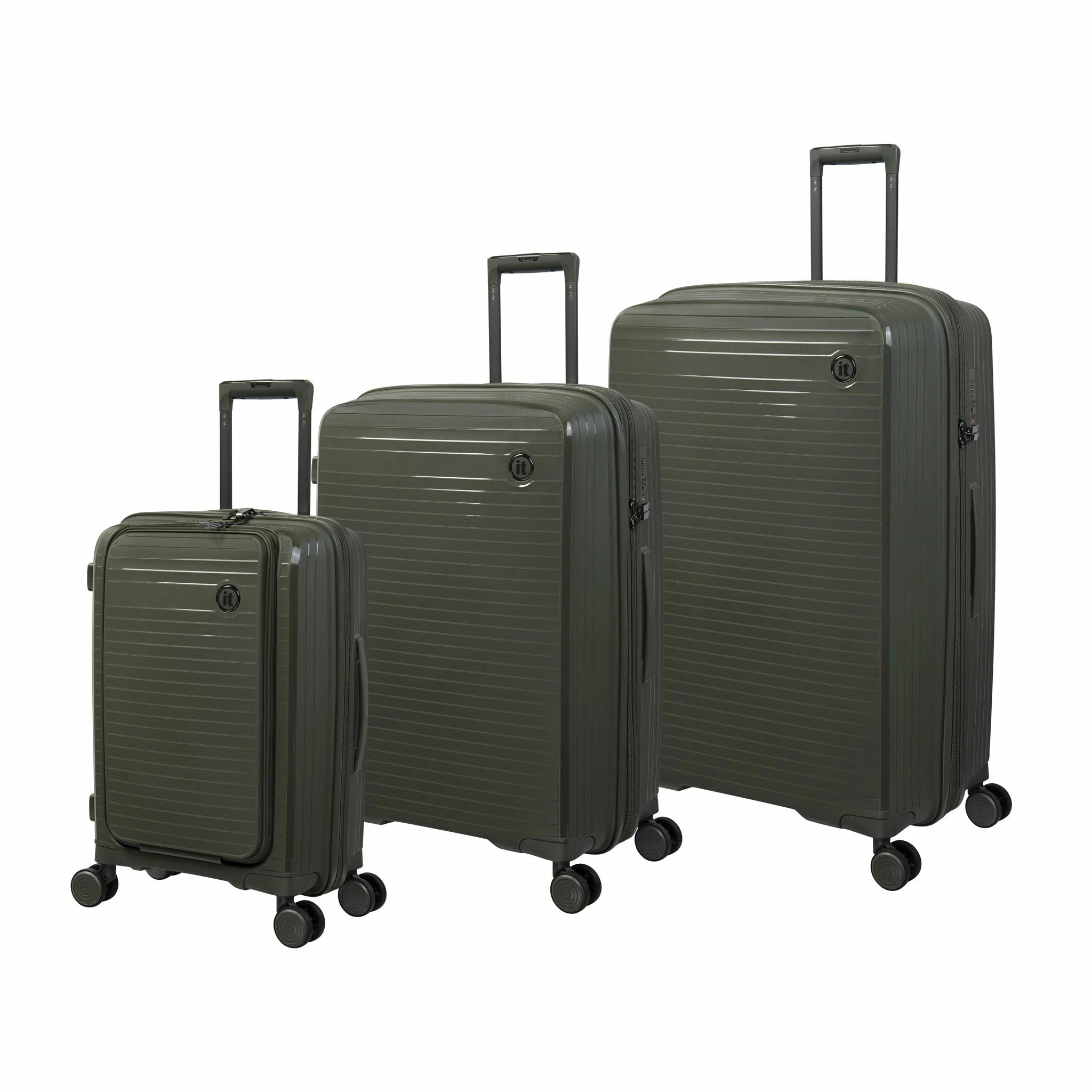IT Luggage Spontaneous II - 3pc Set (Olive Night) 3 IT Luggage Spontaneous II - 3pc Set (Olive Night)