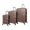 IT Luggage Helixian - 3pc Set (Metallic Rose Gold) -UK Suitcase Sales 2024 32898 UK16 2842 08MetallicrosegoldS397SSFrontpanel