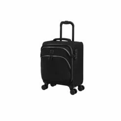IT Luggage Trinary - 4pc Set (Black) -UK Suitcase Sales 2024 32909 UK12 2875 08BlackSSFrontpanel15in