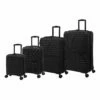 IT Luggage Eco-Protect - 4pc Set (Black) -UK Suitcase Sales 2024 32913 UK16 2910E08BlackSSFrontpanel