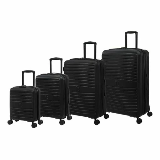 IT Luggage Eco-Protect - 4pc Set (Black) -UK Suitcase Sales 2024 32913 UK16 2910E08BlackSSFrontpanel