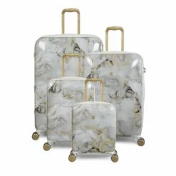 IT Luggage Sheen - Underseat (Gold Greyscale Marble) -UK Suitcase Sales 2024 32980 UK16 2269B08GoldgreyscalemarbleSSFrontpaneldirect1 9f1df194 43f5 428f a553 354aad55b515