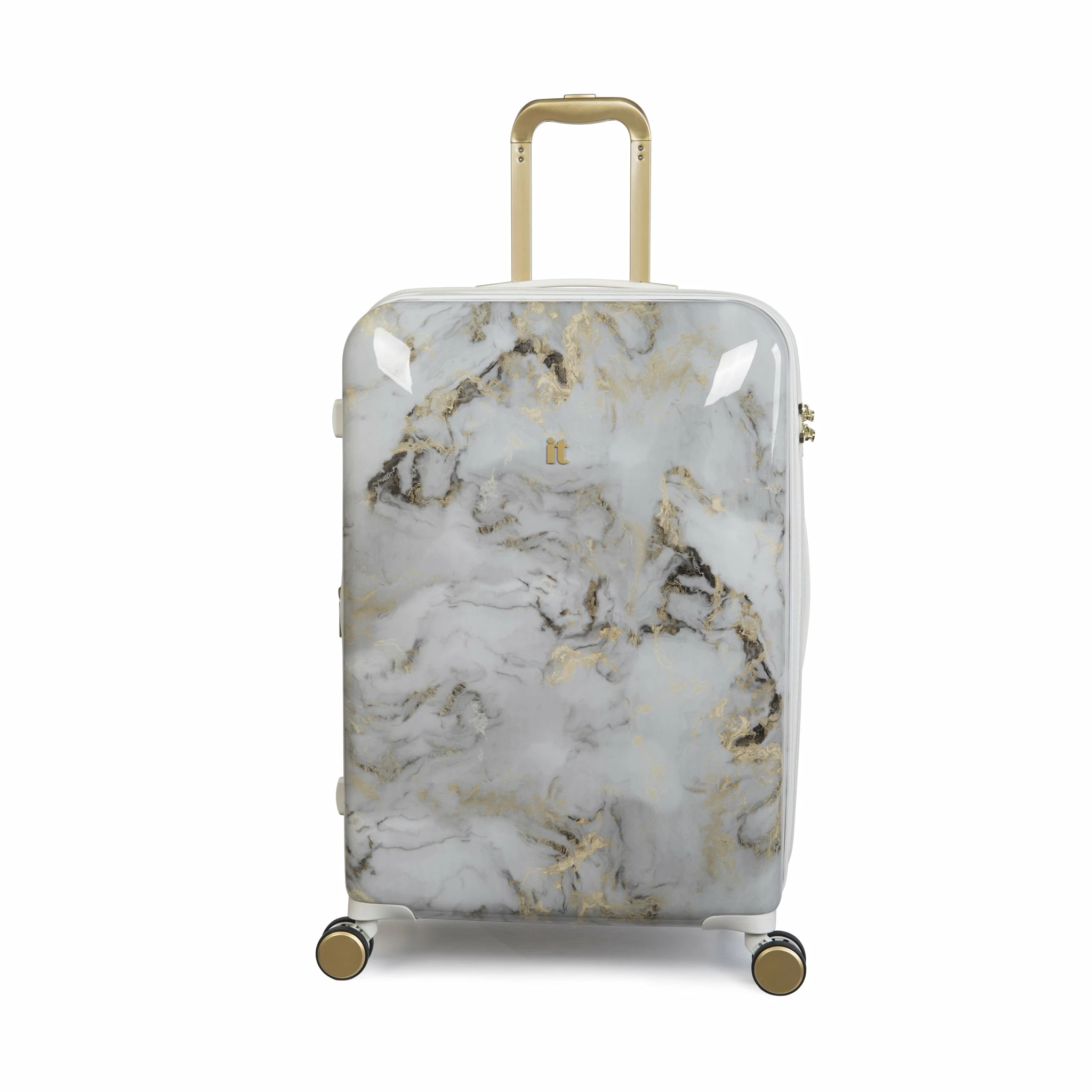IT Luggage Sheen - 4pc Set (Gold Greyscale Marble) 7 IT Luggage Sheen - 4pc Set (Gold Greyscale Marble) - Image 5