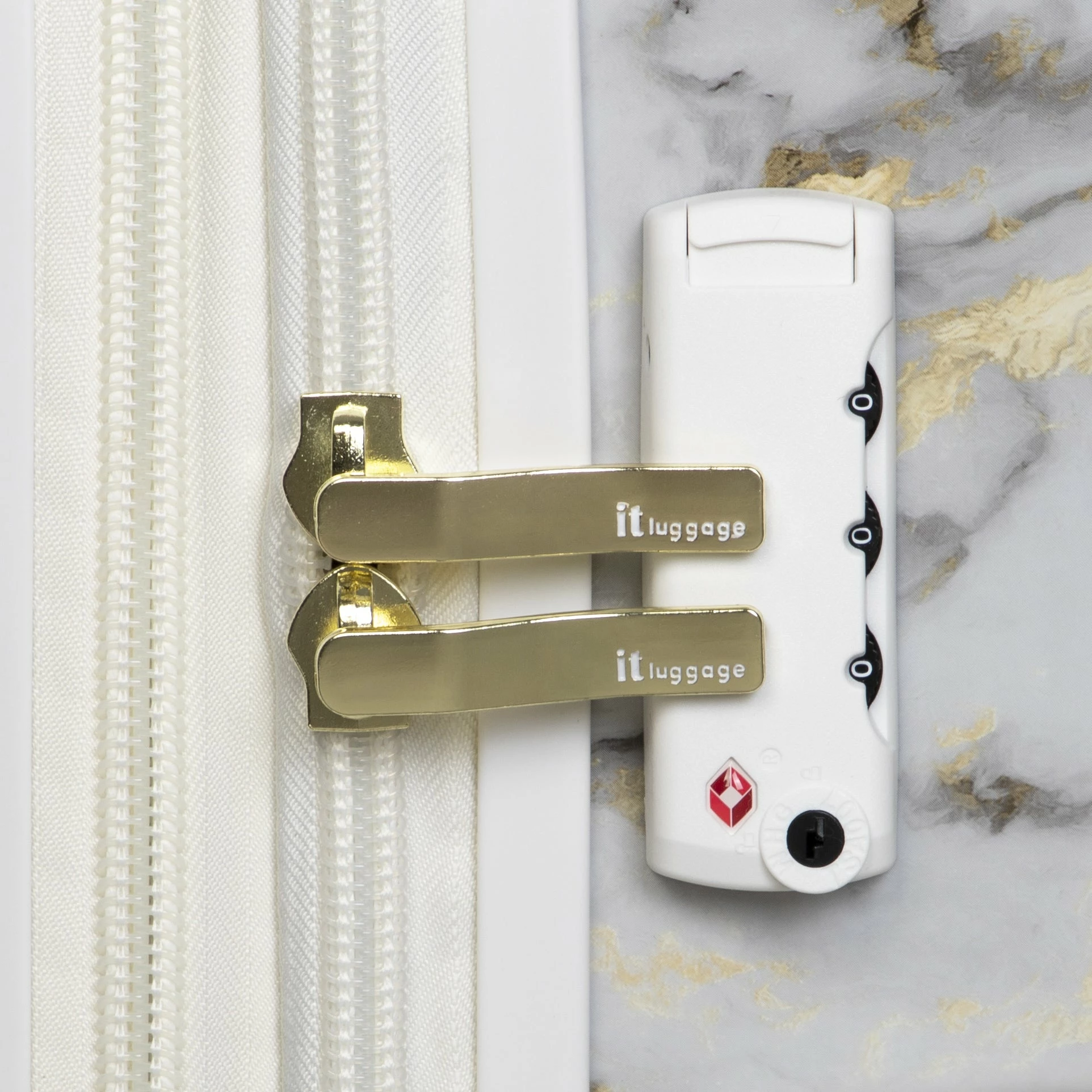 IT Luggage Sheen - 4pc Set (Gold Greyscale Marble) 13 IT Luggage Sheen - 4pc Set (Gold Greyscale Marble) - Image 11