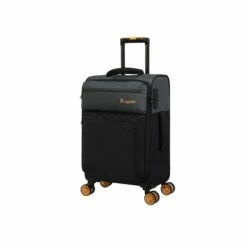 Duo-Tone - 4pc Set (Pewter & Black) -UK Suitcase Sales 2024 33080 UK12 1519B08Pewter BlackSSFrontpanel19.5in