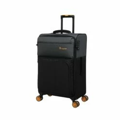 Duo-Tone - 4pc Set (Pewter & Black) -UK Suitcase Sales 2024 33080 UK12 1519B08Pewter BlackSSFrontpanel23.4in