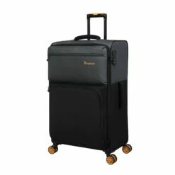 Duo-Tone - 4pc Set (Pewter & Black) -UK Suitcase Sales 2024 33080 UK12 1519B08Pewter BlackSSFrontpanel27.4in