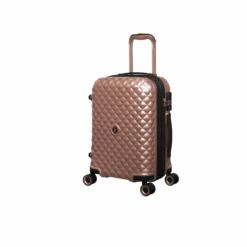 IT Luggage Glitzy - 5pc Set (Metallic Rose Gold) -UK Suitcase Sales 2024 33109 UK16 2888A08MetallicrosegoldSSFrontpanel18.5in