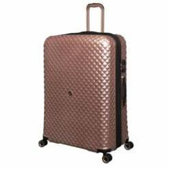 IT Luggage Glitzy - 5pc Set (Metallic Rose Gold) -UK Suitcase Sales 2024 33109 UK16 2888A08MetallicrosegoldSSFrontpanel31in
