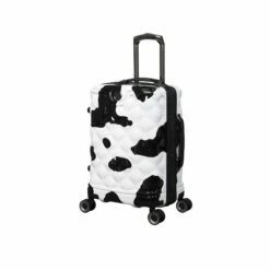 IT Luggage Indulging - Cabin (Moo Cow Print) -UK Suitcase Sales 2024 33198 UK16 3039A08Moocowblack whiterepeatprintSSFrontpanel18.5in 54a92cc0 0eb6 42ca bd4e 0ae0c4595bee
