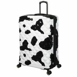 IT Luggage Indulging - Large (Moo Cow Print) -UK Suitcase Sales 2024 33198 UK16 3039A08Moocowblack whiterepeatprintSSFrontpanel29in 247ad7e4 258b 42b5 a132 c3909a668cff
