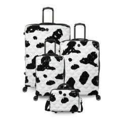 IT Luggage Indulging - Vanity Case (Moo Cow Print) -UK Suitcase Sales 2024 33198 UK16 3039A08Moocowblack whiterepeatprintSSFrontpaneldirectlyset6 17600e32 4983 4b6e afd1 37bcf8bfe2f4