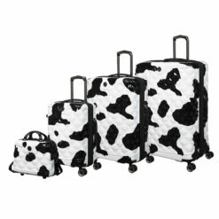 IT Luggage Indulging - Medium Plus (Moo Cow Print) -UK Suitcase Sales 2024 33198 UK16 3039A08Moocowblack whiterepeatprintSSFrontpanelset2 3e152662 94ba 4587 bc32 b3c3f6475e6b