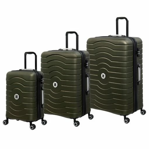 Intervolve - 3pc Set (Dark Olive) -UK Suitcase Sales 2024 61310 US16 2586 08DarkoliveSSFrontpanel
