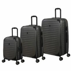 IT Luggage Lineal - 3pc Set (Dark Grey)