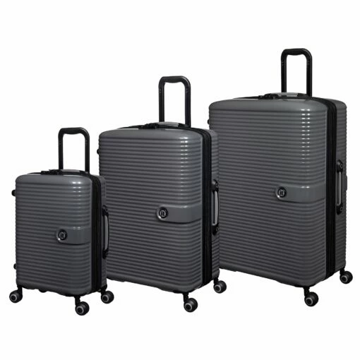 IT Luggage Helixian - 3pc Set (Charcoal) -UK Suitcase Sales 2024 61334 US16 2842 08CharcoalgreyS022SSFrontpanel