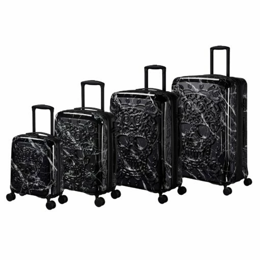 IT Luggage Candy Calavera - 4pc Set (Black Marble) -UK Suitcase Sales 2024 CandyCalavera 16 2918AGroupD