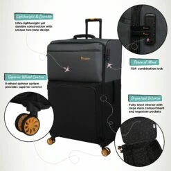 Duo-Tone - Extra Large (Pewter & Black) 15 Duo-Tone - Extra Large (Pewter & Black) -UK Suitcase Sales 2024 Duo Tone XLarge Black Infographic