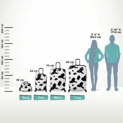 IT Luggage Indulging - 4pc Set (Moo Cow Print) -UK Suitcase Sales 2024 Indulging Moo Relative Size 4672c5c3 239c 4f21 b10b 8210764fec90