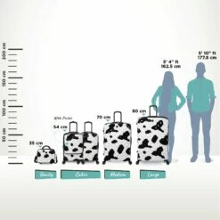 IT Luggage Indulging - Vanity Case (Moo Cow Print) -UK Suitcase Sales 2024 Indulging Moo Relative Size full sets