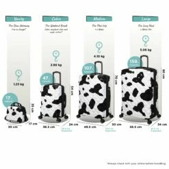 IT Luggage Indulging - 4pc Set (Moo Cow Print) -UK Suitcase Sales 2024 Indulging Moo set dims weights d090c1aa 3a53 495a b76b fcaaf108c911