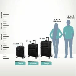 IT Luggage Precursor - Large (Black) -UK Suitcase Sales 2024 Precursor Black Relative Size 258113f5 e16c 4a8d 8017 207e3f9a5941