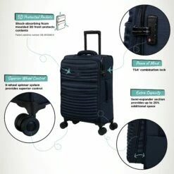 IT Luggage Precursor - Cabin (Dress Blues) 19 IT Luggage Precursor - Cabin (Dress Blues) -UK Suitcase Sales 2024 Precursor Cabin Blue Infographic