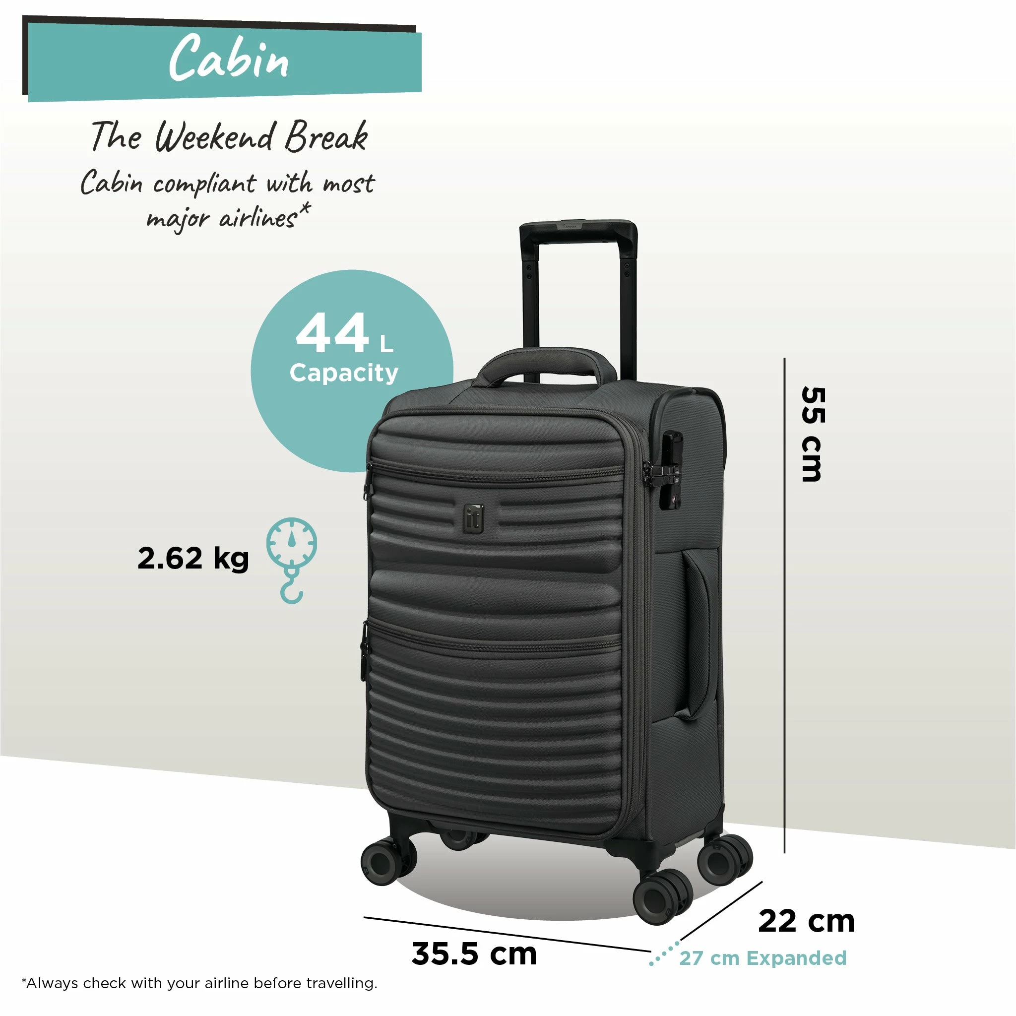 IT Luggage Precursor - Cabin (Charcoal) 11 IT Luggage Precursor - Cabin (Charcoal) - Image 9