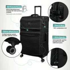 IT Luggage Precursor - Large (Black) -UK Suitcase Sales 2024 Precursor Large Black Infographic