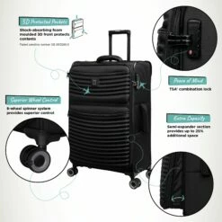 IT Luggage Precursor - Medium Plus (Black) -UK Suitcase Sales 2024 Precursor Med Black Infographic