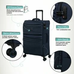 IT Luggage Precursor - Medium Plus (Dress Blues) -UK Suitcase Sales 2024 Precursor Med Blue Infographic