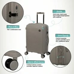 IT Luggage Spontaneous - Cabin (Feather Grey) -UK Suitcase Sales 2024 Spontaneous Cabin Feather Infographic