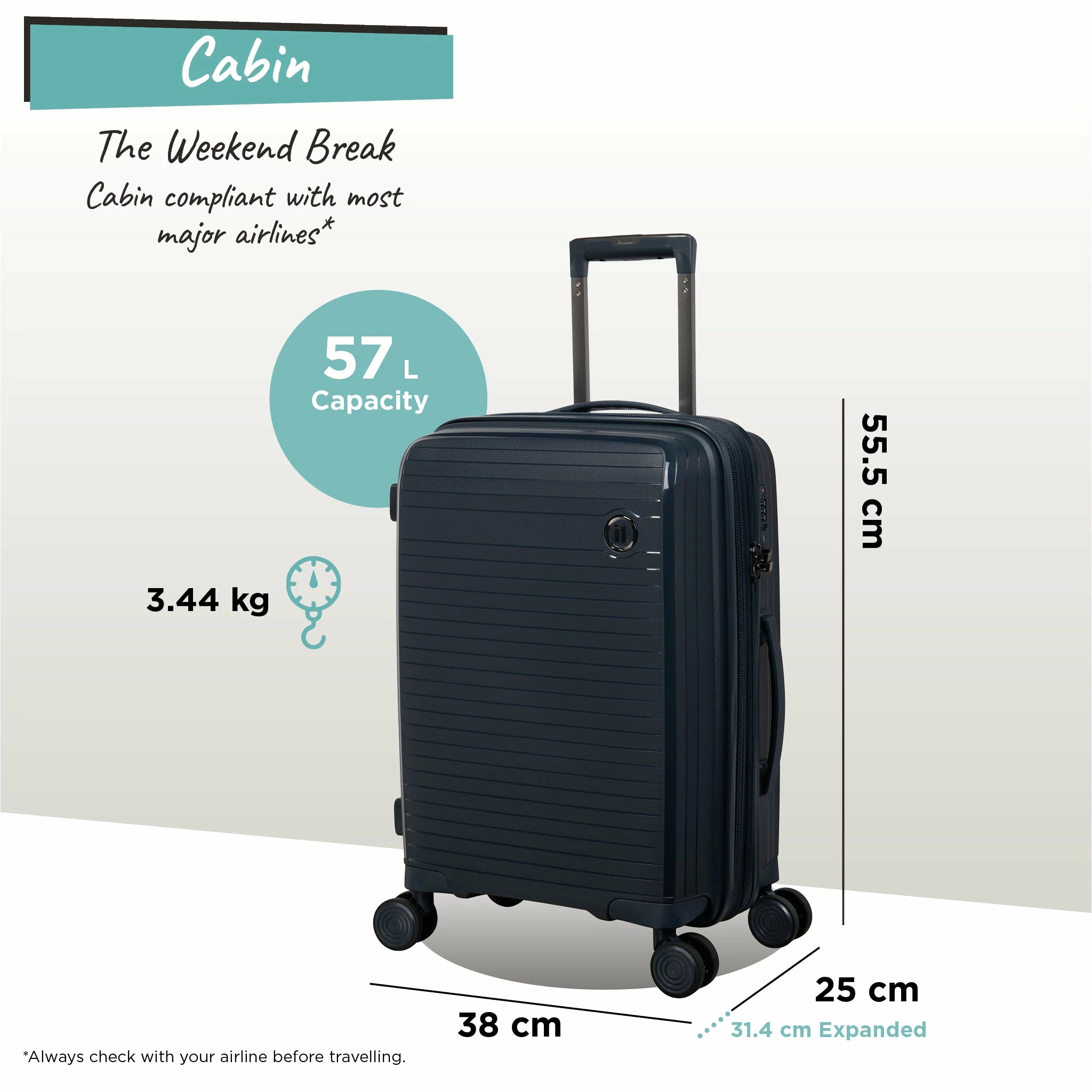 IT Luggage Spontaneous - Cabin (Blueberry) 13 IT Luggage Spontaneous - Cabin (Blueberry) - Image 11