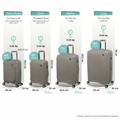 IT Luggage Spontaneous - Medium Plus (Feather Grey) -UK Suitcase Sales 2024 Spontaneous Full set Feather dims weights e5c0e9cd 9a0f 41e7 bd0a f49a017bc3cd