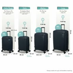 IT Luggage Spontaneous - Large (Blueberry) -UK Suitcase Sales 2024 Spontaneous Full set blueberry dims weights