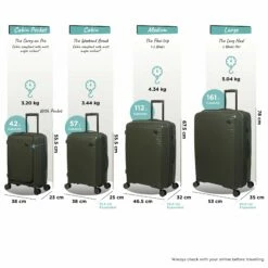 IT Luggage Spontaneous - Medium Plus (Olive Night) -UK Suitcase Sales 2024 Spontaneous Full set olive dims weights a339d30c 5601 4b09 8e0f 0b5cbea125e0