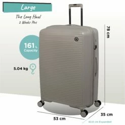 IT Luggage Spontaneous - Large (Feather Grey) -UK Suitcase Sales 2024 Spontaneous Large Feather dims weights