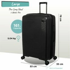IT Luggage Spontaneous - Large (Black) -UK Suitcase Sales 2024 Spontaneous Large blk dims weights