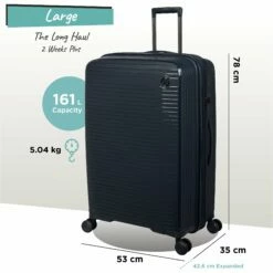 IT Luggage Spontaneous - Large (Blueberry) -UK Suitcase Sales 2024 Spontaneous Large blueberry dims weights