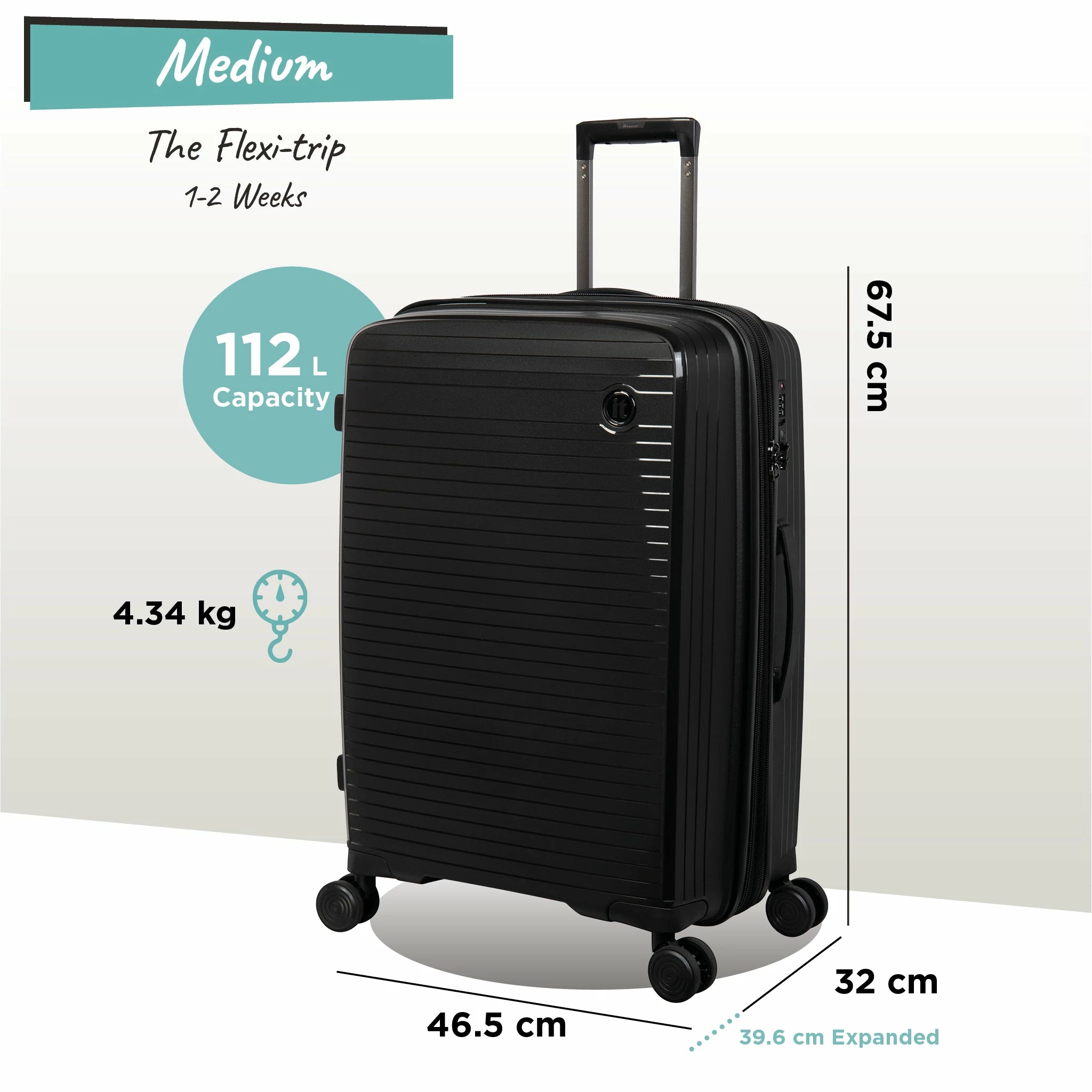 IT Luggage Spontaneous - Medium Plus (Black) 11 IT Luggage Spontaneous - Medium Plus (Black) - Image 9