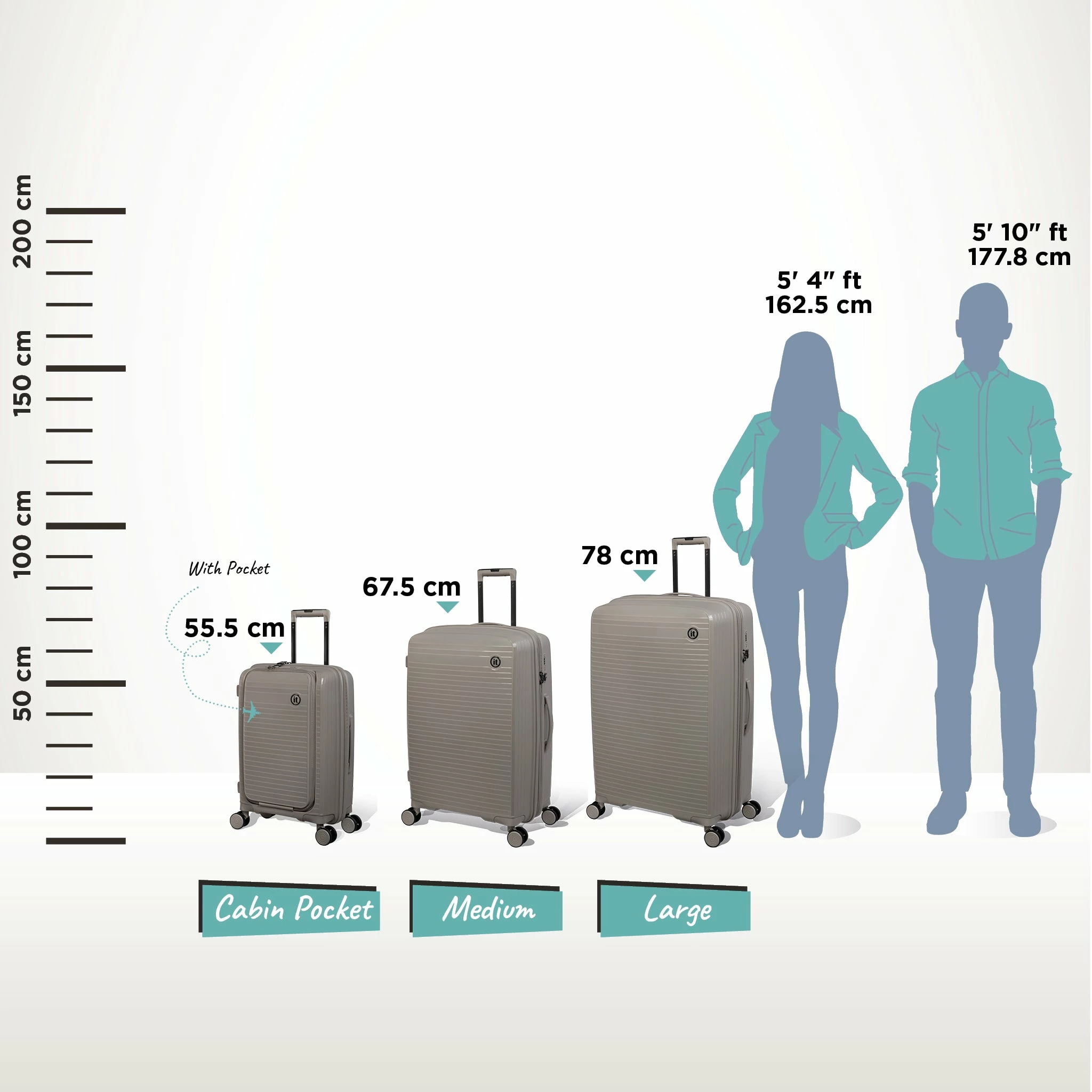 IT Luggage Spontaneous II - Cabin With Pocket (Feather Grey) 14 IT Luggage Spontaneous II - Cabin With Pocket (Feather Grey) - Image 12