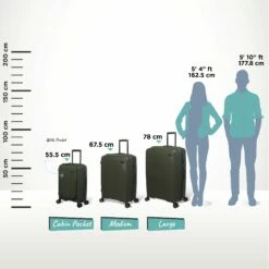 IT Luggage Spontaneous II - Cabin With Pocket (Olive Night) 27 IT Luggage Spontaneous II - Cabin With Pocket (Olive Night) -UK Suitcase Sales 2024 Spontaneous Set Pocket olive Relative Size e4f92463 082f 46d6 a28a 17bebb7c56ce