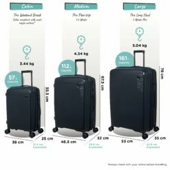 IT Luggage Spontaneous - 3pc Set (Blueberry) -UK Suitcase Sales 2024 Spontaneous Set blueberry dims weights