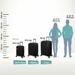 IT Luggage Spontaneous II - Cabin With Pocket (Black) 23 IT Luggage Spontaneous II - Cabin With Pocket (Black) -UK Suitcase Sales 2024 Spontaneous set Pocket Blk Relative Size 62cef3bf e6fa 4598 981f 2fd744102791