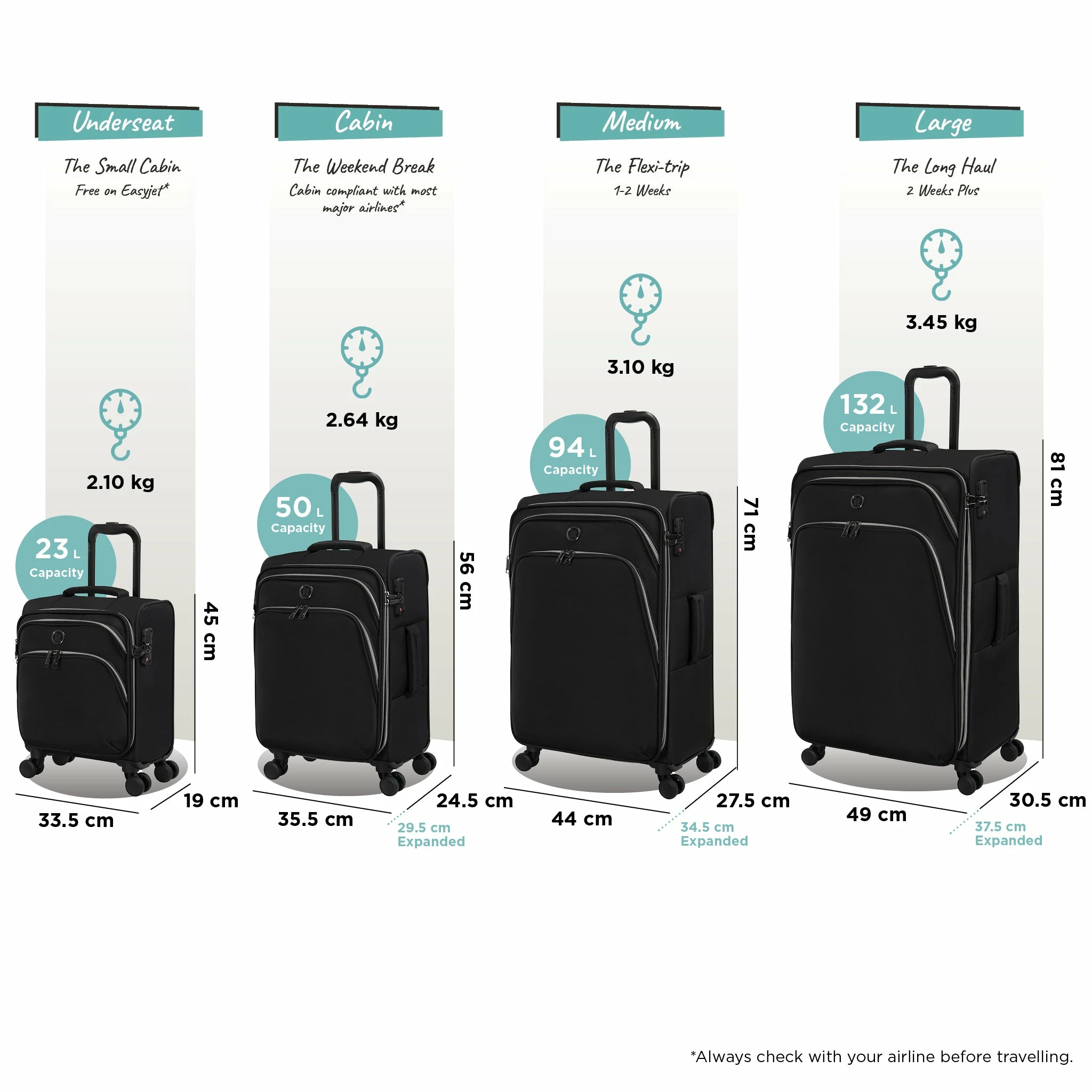 IT Luggage Trinary - Large (Black) 12 IT Luggage Trinary - Large (Black) - Image 10