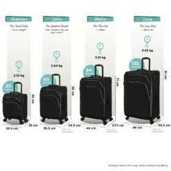 IT Luggage Trinary - Underseat (Black) -UK Suitcase Sales 2024 Trinary set black dims weights 6b27271f 0eb3 4fec 8d5c 03b4b42726de